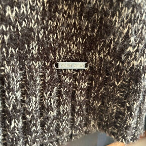 Point Zero Y2K Brown Hooded Cardigan W Faux Fur Trim L - Picture 8 of 16